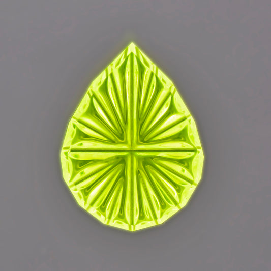 LuAG, 1.50 cts., 9.3 x 7.0 mm, Fantasy Pear, Green, Lab Grown