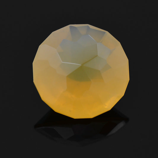 Opal, 2.47 cts., 10.1 mm., Round, Orange, Ethiopia, Natural