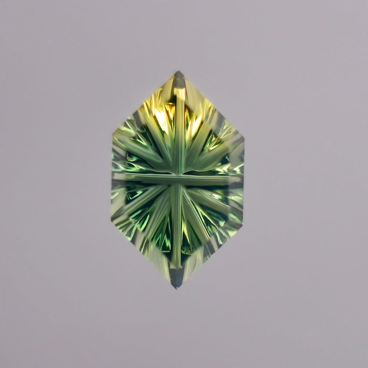 Parti Sapphire, 0.52 cts., 7.1x4.3 mm, Fantasy Rupee, Teal, Yellow, Bicolor, Australia, Natural