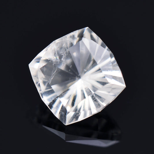 Quartz, 1.64 cts., 7.2 mm, Concave Cushion, Colorless, Brazil, Natural