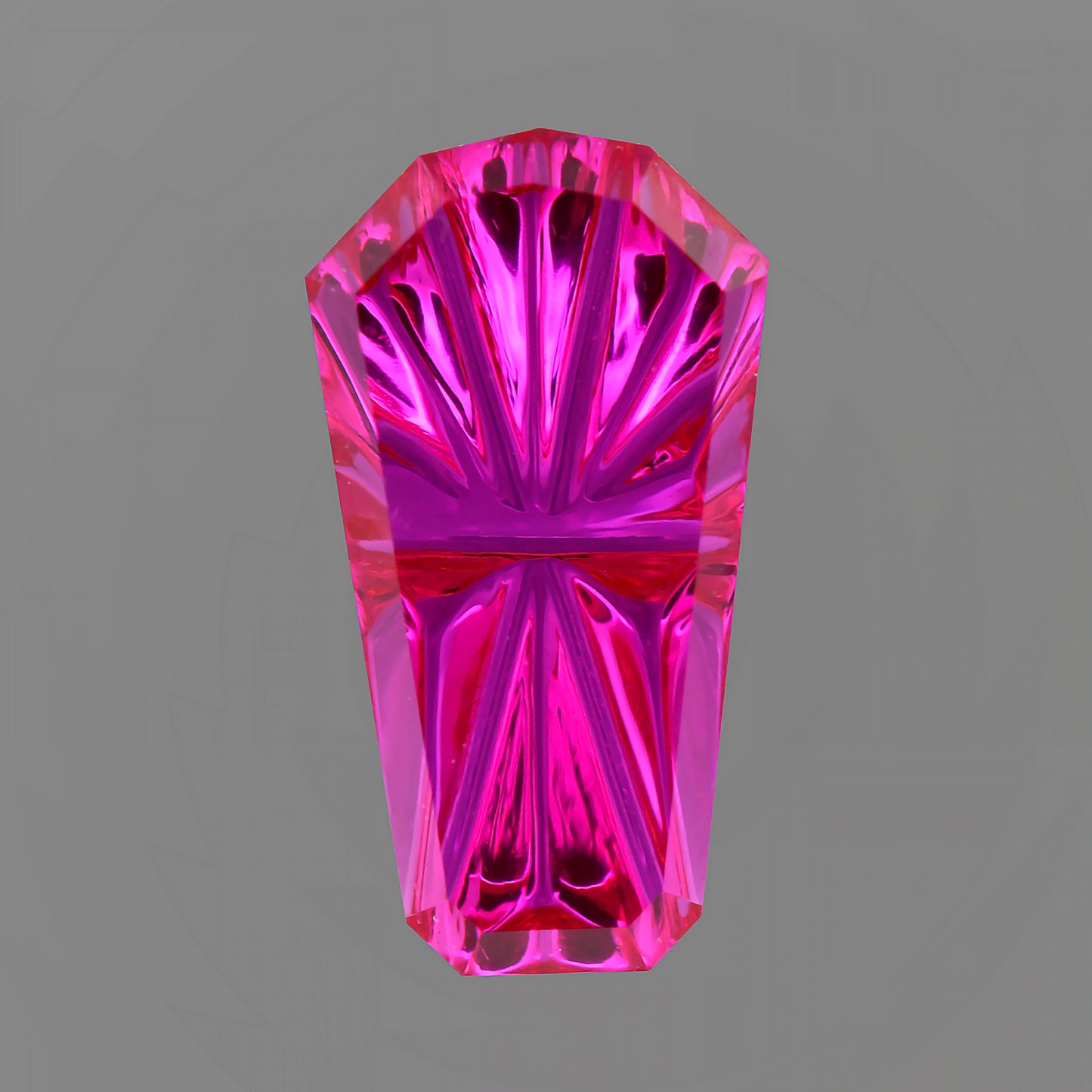 LAB Ruby, 0.91 cts., 8.5 x 4.6 mm, Fantasy Coffin, Red, Lab Grown