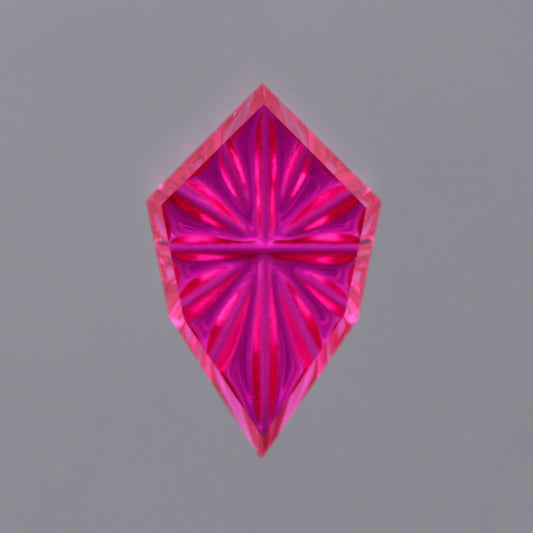 LAB Ruby, 0.61 cts., 8.6 x 5.3 mm, Fantasy Kite, Red, Lab Grown