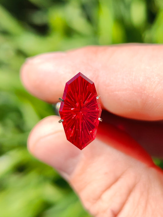 LAB Grown Ruby, 5.55 cts., 16.9x9.2 mm., Marquise Fantasy, Red