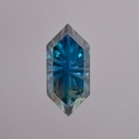 Sapphire, 1.07 cts., 9.0x4.2 mm, Fantasy Rupee, Blue, Australia, Natural