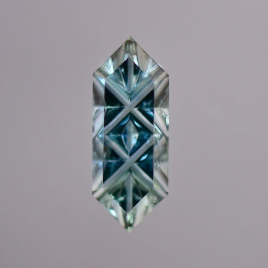 Sapphire, 0.85 cts., 9.8x3.8 mm, Fantasy Rupee, Blue, Australia, Natural
