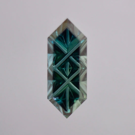 Sapphire, 1.53 cts., 10.8x4.2 mm, Fantasy Rupee, Blue, Australia, Natural