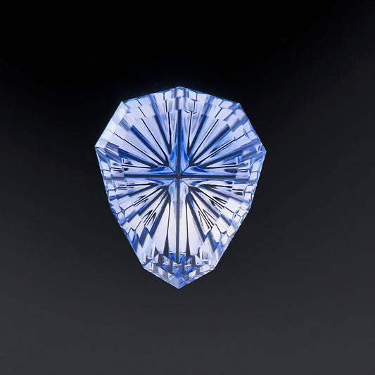 Sapphire, 1.90 cts., 8.8x7.6 mm., Shield Fantasy, Blue, Sri Lanka, Heated