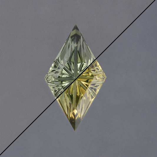 Sapphire, 2.36 cts., 12.8x7.4 mm., Fantasy Kite, Color Shift, Green, Olive, Tanzania, Natural