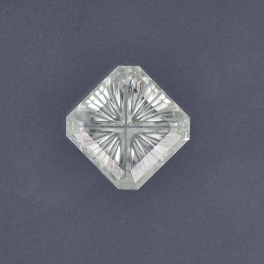 Sapphire, 1.64 cts., 6.5 mm., Asscher Fantasy, Silver, White, Montana, Natural