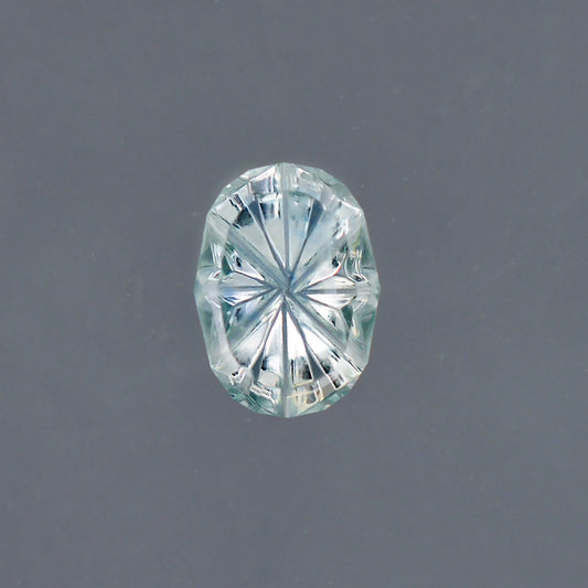 Sapphire, 0.55 cts., 6.6x4.8 mm., Oval Fantasy, Silver, Blue, Montana, Natural