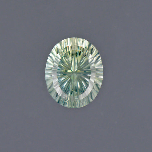 Sapphire, 1.99 cts., 7.6x6.3 mm., Oval Fantasy, Tricolor, Blue, Green, Yellow, Montana, Natural