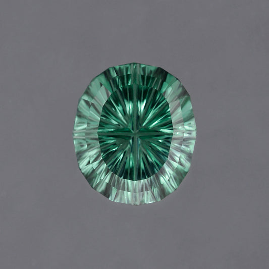 Sapphire, 2.62 cts., 8.7x7.5 mm., Fantasy Oval, Color Shift, Teal, Green, Madagascar, Natural