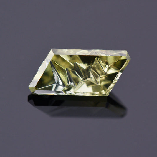 Sapphire, 1.40 cts., 10.1x4.5 mm., Fantasy Rhombus, Bicolor, Yellow, Grey, Tanzania, Natural