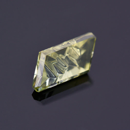 Sapphire, 1.40 cts., 10.1x4.5 mm., Fantasy Rhombus, Bicolor, Yellow, Grey, Tanzania, Natural