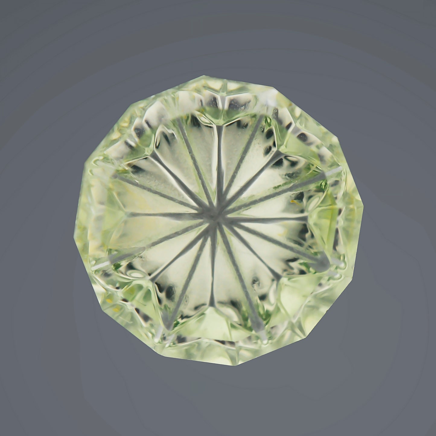Sapphire, 1.40 cts., 6.7x2.6 mm., Fantasy Round, Green, Montana, Natural