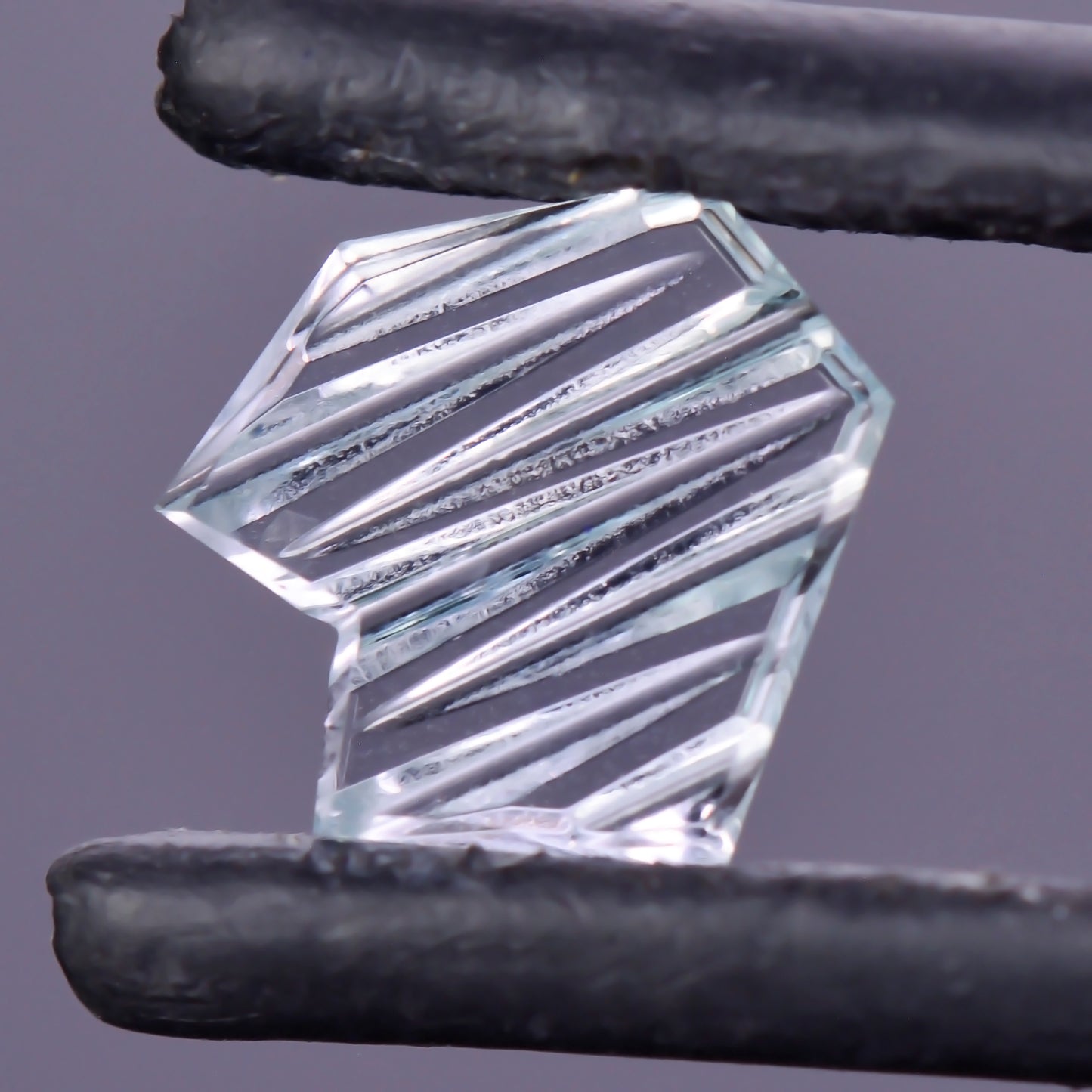 Sapphire, 0.54 cts., 7.7x7.4 mm., Freeform Fantasy, Silver, Grey, Montana