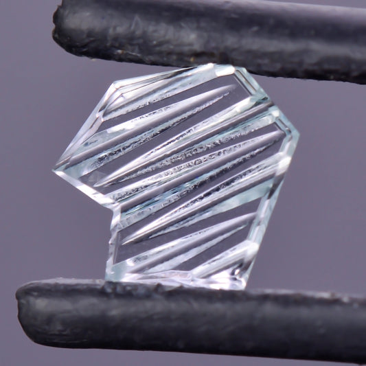 Sapphire, 0.54 cts., 7.7x7.4 mm., Freeform Fantasy, Silver, Grey, Montana