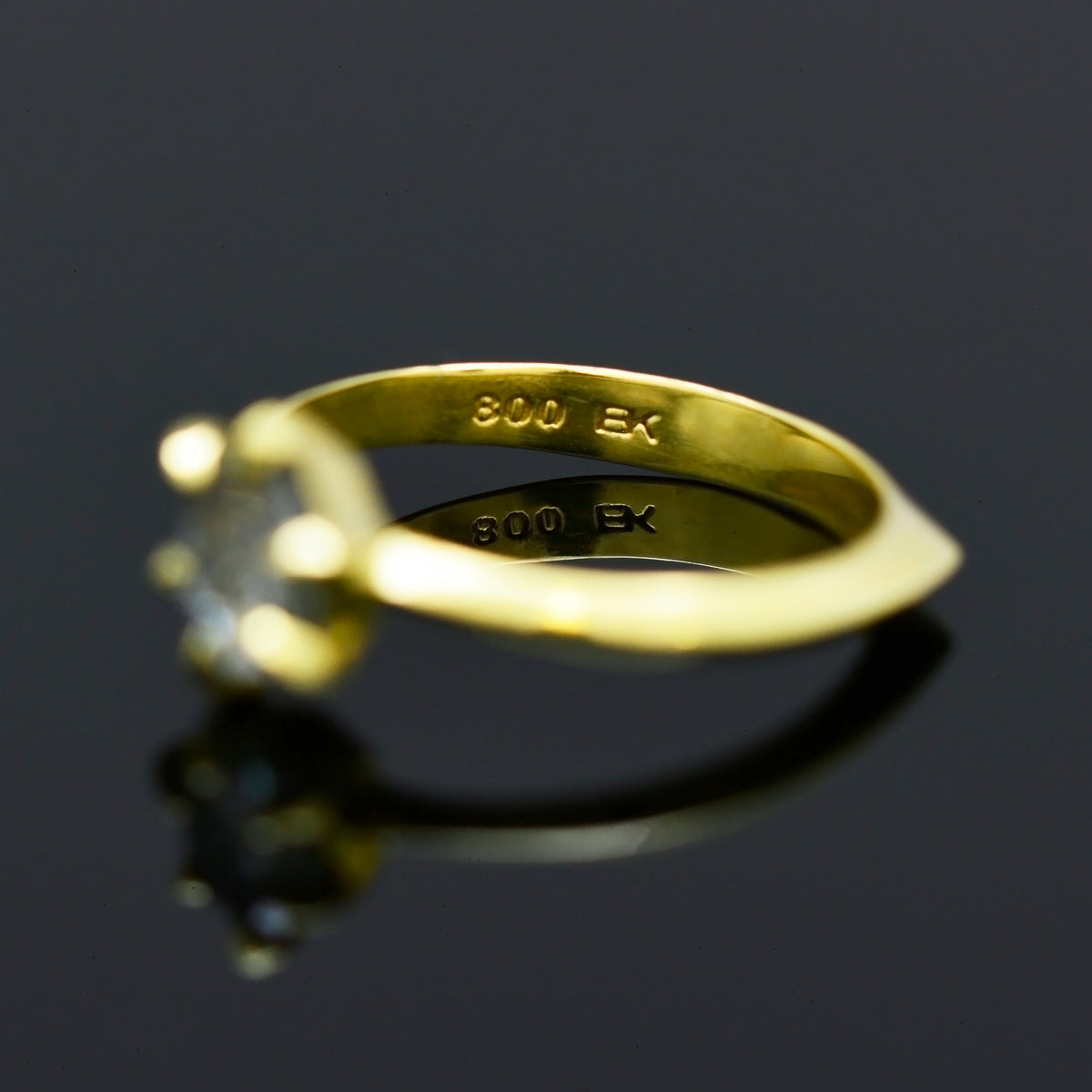 Sapphire Electrum Gold Ring, 0.82 cts, 7.7 mm, Fantasy Hexagon, Purple, Montana, Heated