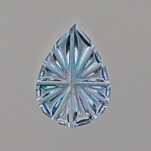Sapphire, 0.30 cts., 5.9 x 4.3 mm, Fantasy Pear, Blue, Tanzania, Natural