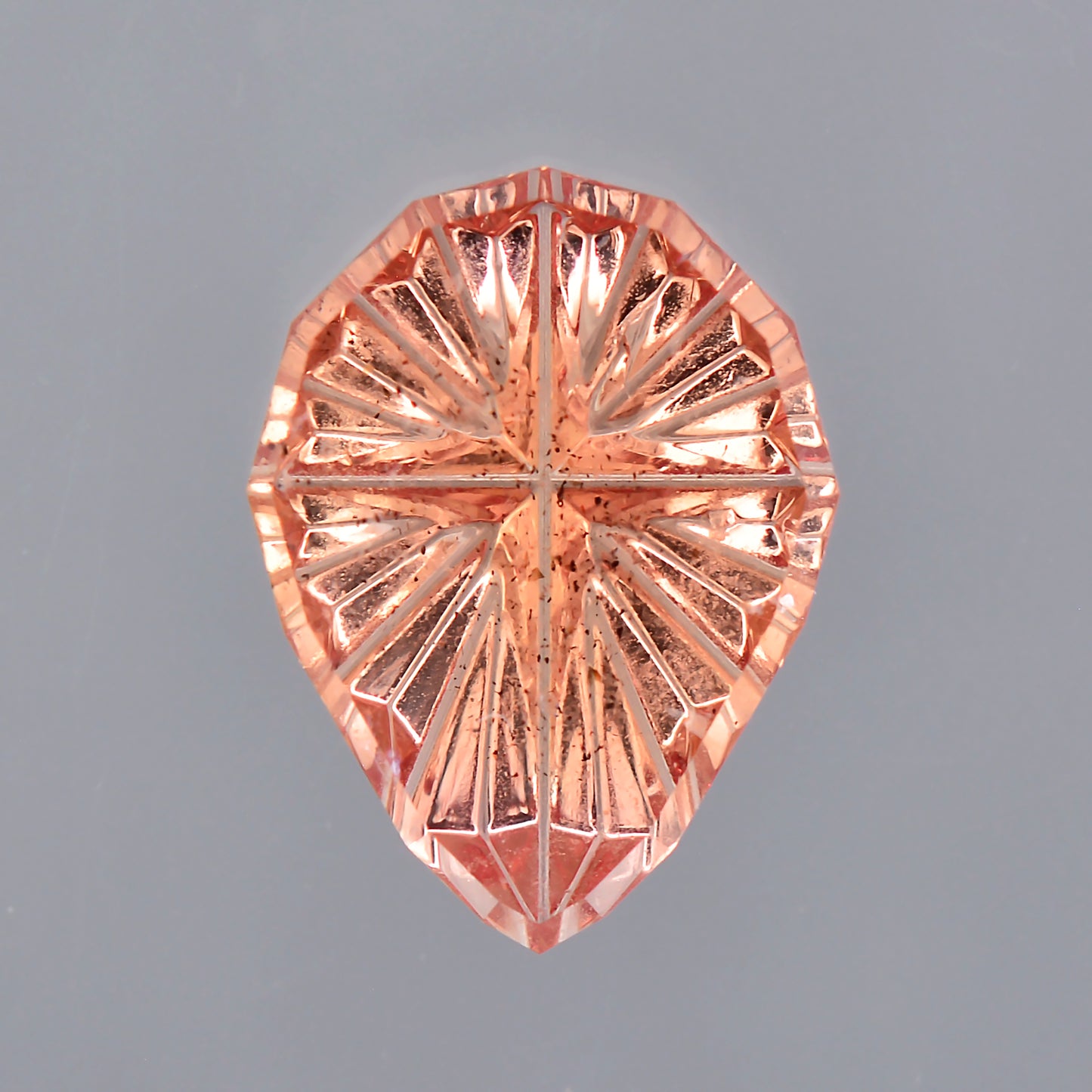 Dragon Sapphire, 1.29 cts., 9.3x6.9 mm., Fantasy Pear, Orange, Tanzania, Natural
