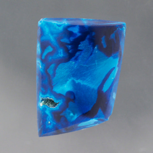 Shattuckite, 2.02 cts., 11.6x8.2 mm., Freeform Cabochon, DRC, Stabilized
