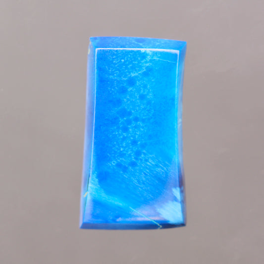 Shattuckite, 3.75 cts., 15.8x8.7 mm., Freeform Cabochon, DRC, Stabilized