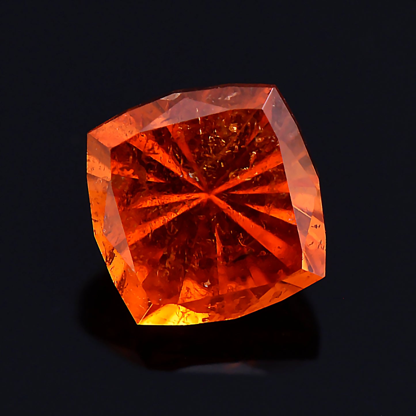 Spessartine Garnet, 1.12 cts., 5.4 x 5.3 mm, Concave Cushion, Orange, Nigeria, Natural