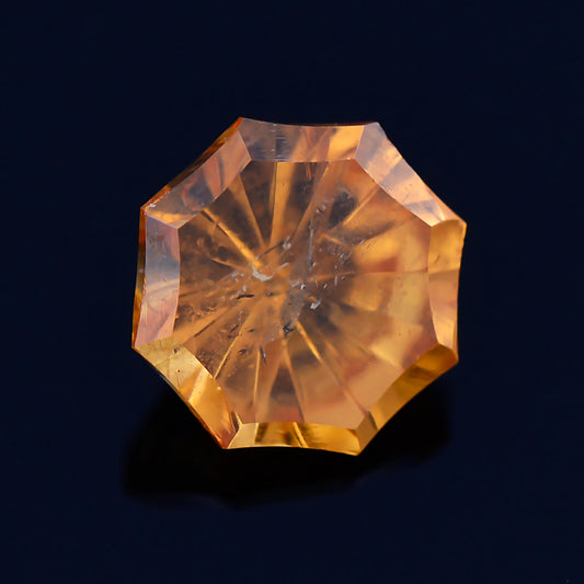 Spessartine Garnet, 1.09 cts., 5.7 mm, Concave Octagon, Orange, Nigeria, Natural
