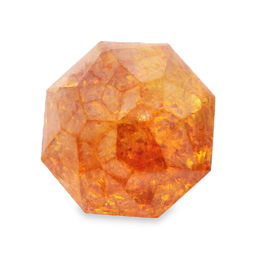Sphalerite, 14.73 cts., 13.2 mm., Octagon Round, Orange, Spain