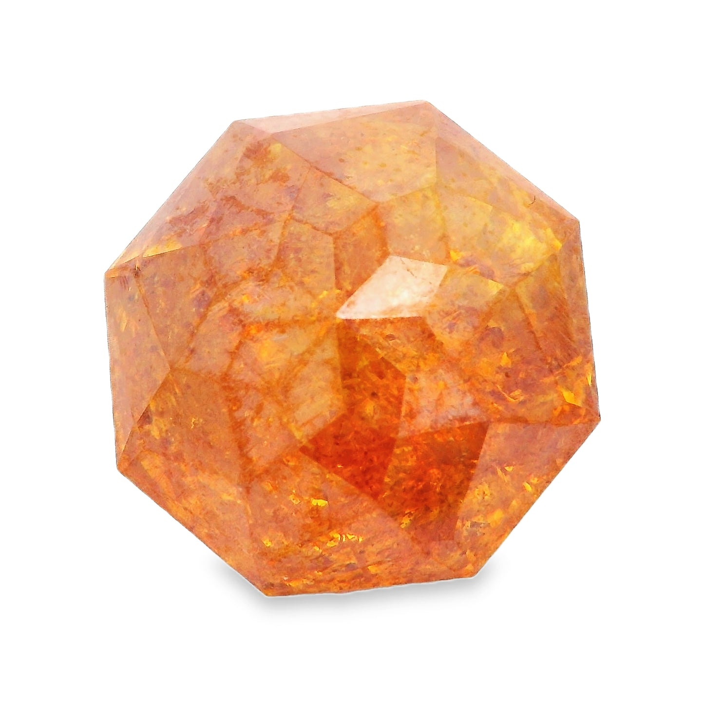 Sphalerite, 14.73 cts., 13.2 mm., Octagon Round, Orange, Spain