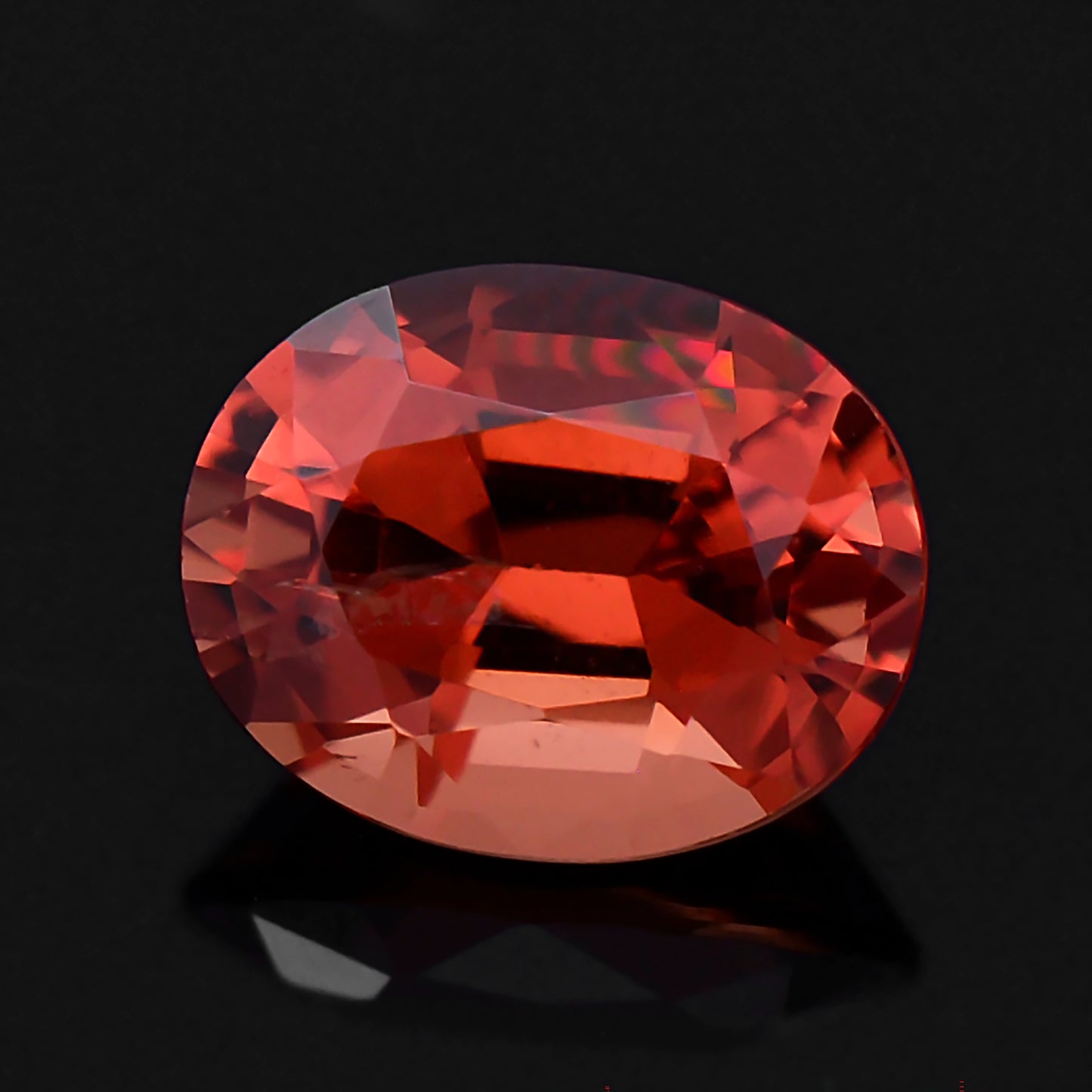 Spinel, 0.75 cts., 6.1x4.8x3.5 mm., Oval, Red, Sri Lanka, Natural