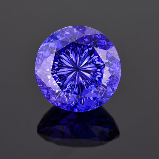 Tanzanite, 30.36 cts. 19 mm., Round Fantasy, Blue, Purple, Tanzania