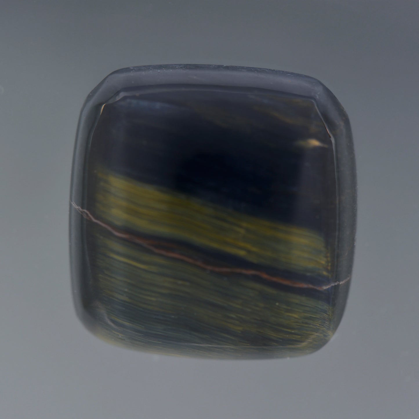 Tiger’s Eye, 5.60 cts., 12.4 mm, Square Cabochon, Blue, South Africa, Natural