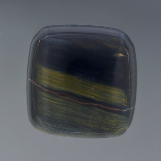 Tiger’s Eye, 5.60 cts., 12.4 mm, Square Cabochon, Blue, South Africa, Natural