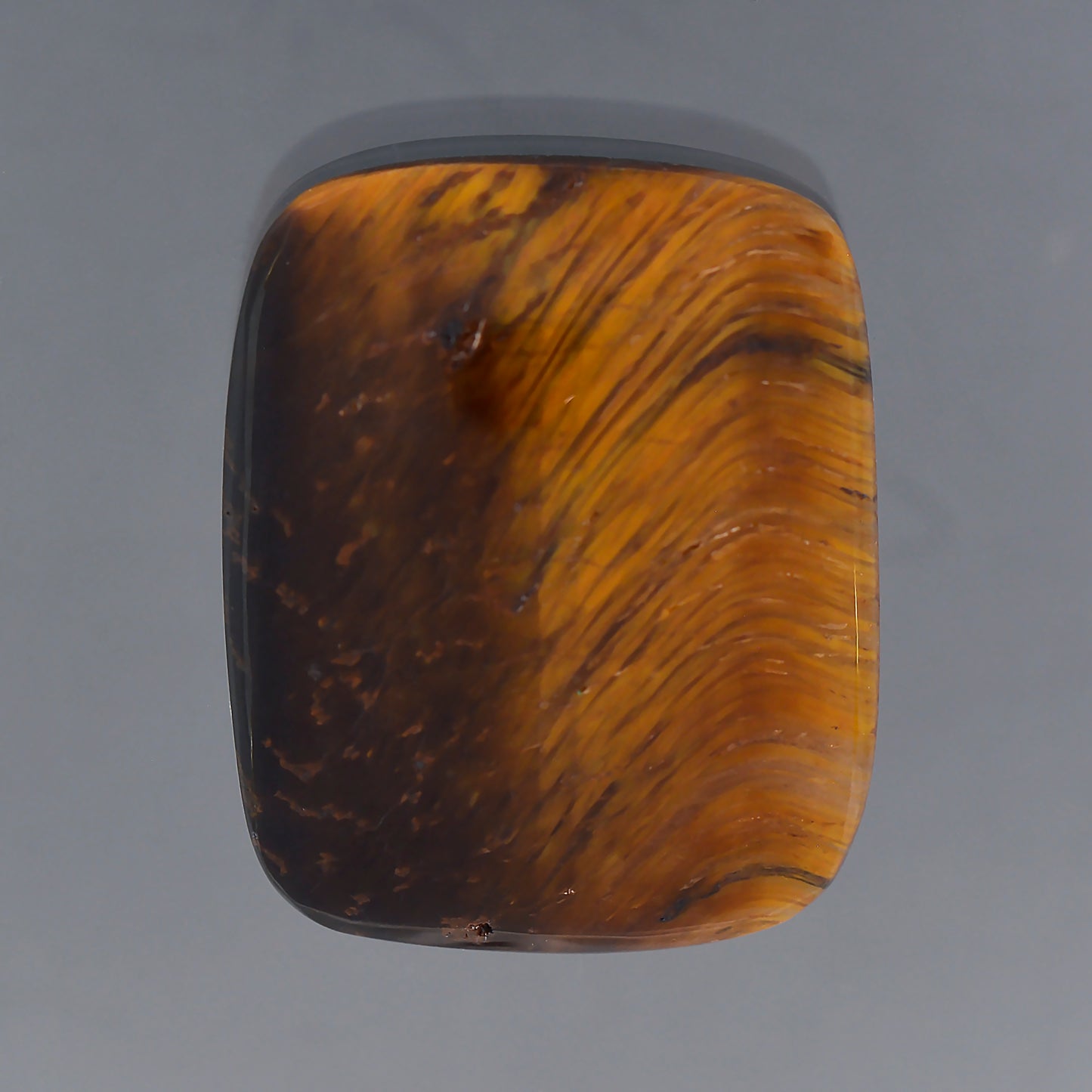 Tiger’s Eye, 20.84 cts., 22.4 x 18.2 mm, Rectangle Cabochon, Gold, South Africa, Natural