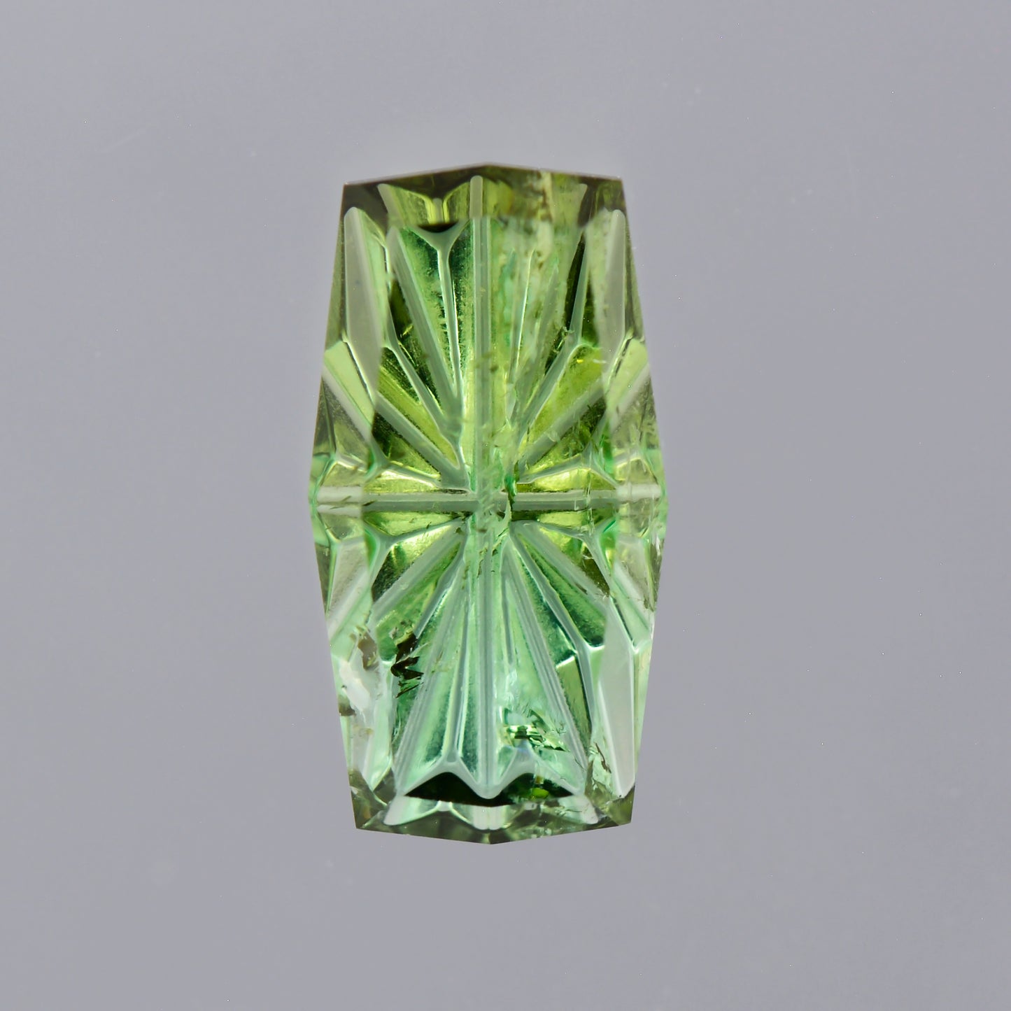 Tourmaline, 1.08 cts., 9.3 x 4.9 mm, Fantasy Cushion, Green, Brazil, Natural