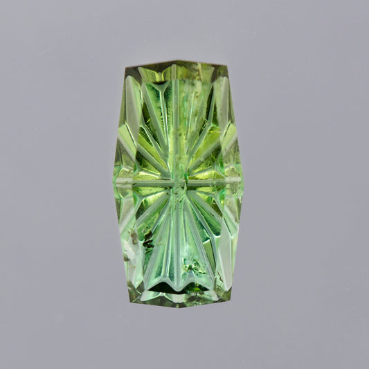 Tourmaline, 1.08 cts., 9.3 x 4.9 mm, Fantasy Cushion, Green, Brazil, Natural
