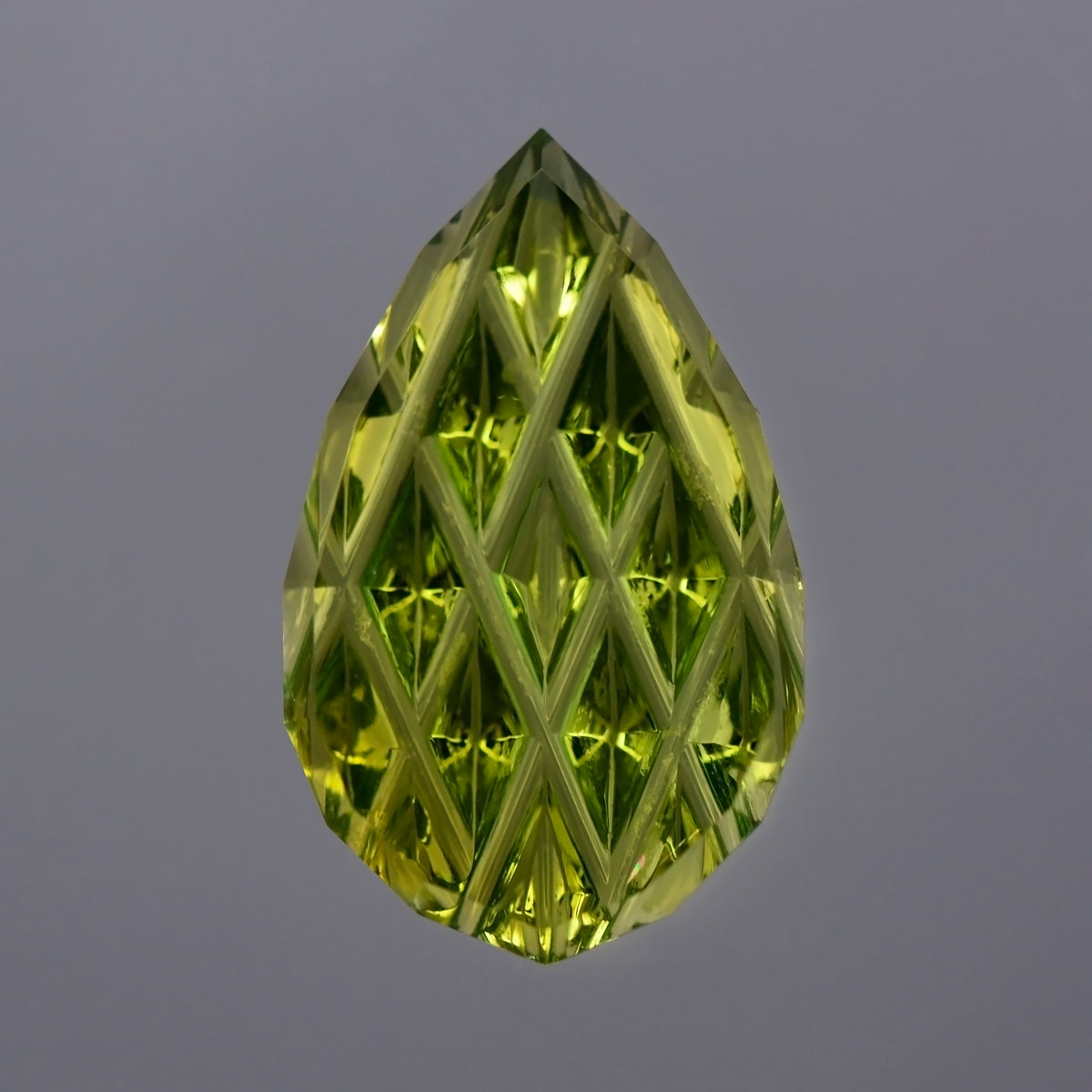 Tourmaline, 1.69 cts., 13.3x8.2 mm, Fantasy Pear, Green, Brazil, Natural