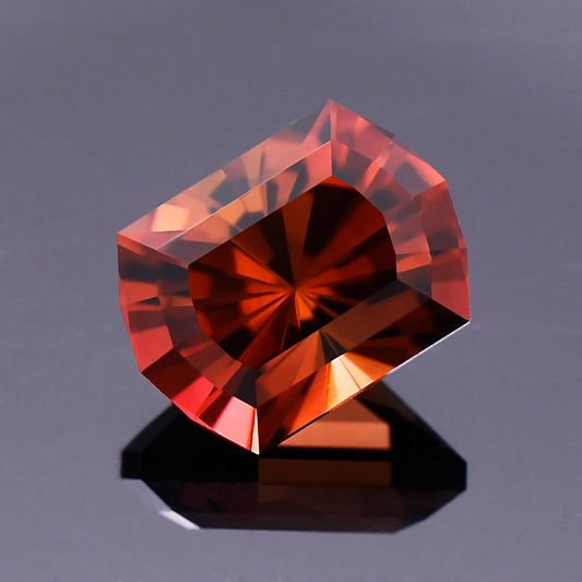 Tourmaline, 3.50 cts., 7.5x10.2 mm., Grecian, Burnt Orange, Brazil, Natural