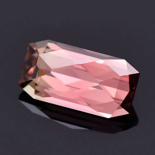 Tourmaline, 6.36 cts., 15.2x7.9mm., Rose cut Bar, Pink, Brazil, Natural