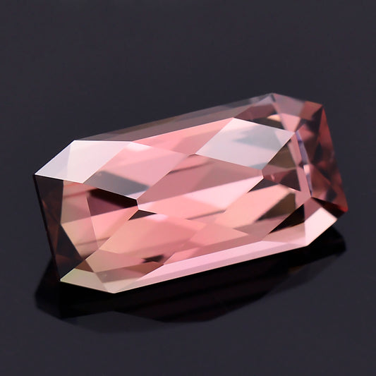 Tourmaline, 6.36 cts., 15.2x7.9mm., Rose cut Bar, Pink, Brazil, Natural