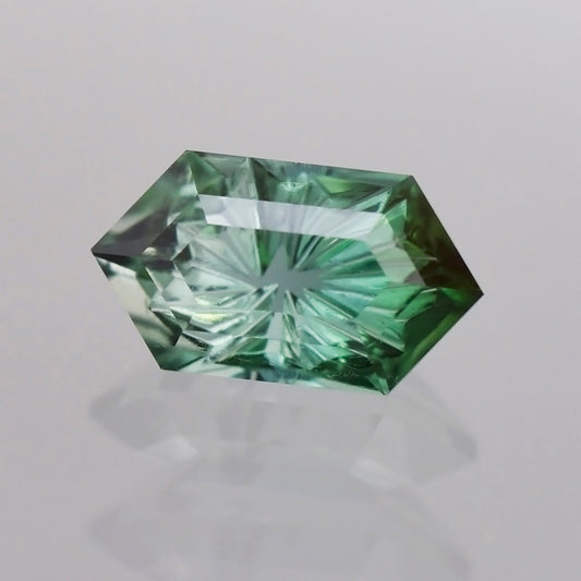 Tourmaline, 4.04 cts., 13.6x7.5 mm, Fantasy Rupee, Teal, Brazil, Natural
