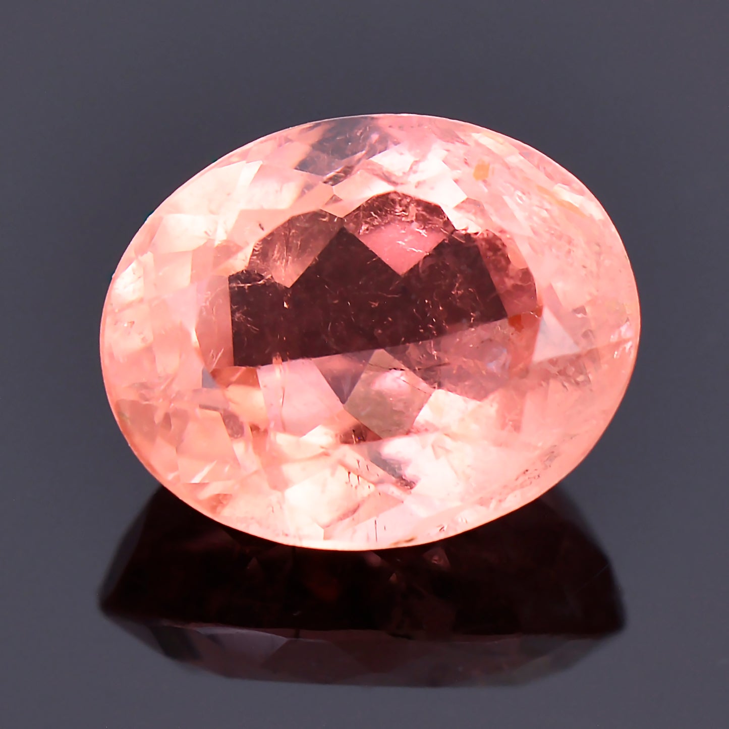 Tourmaline, 3.39 cts., 10.4x8.4 mm., Oval, Peach, Orange, Brazil, Natural