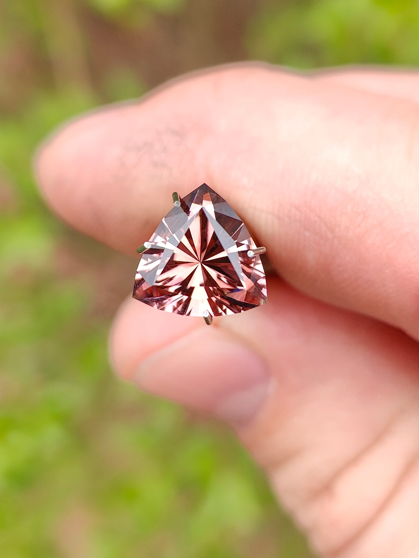 Tourmaline, 3.29 cts., 9.9 mm., Trillion, Pink, Nigeria, Natural