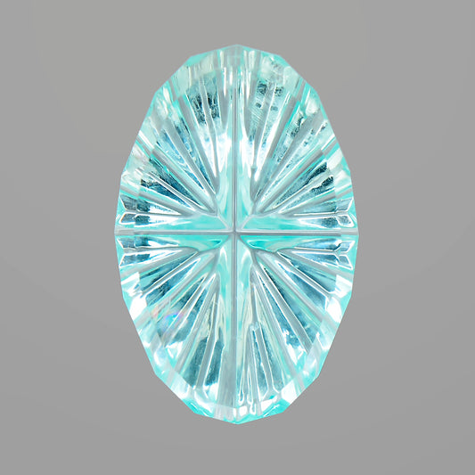 Paraiba Tourmaline, 0.73 cts., 9.4 x 6.0 mm, Fantasy Oval, Blue, Mozambique, Heated