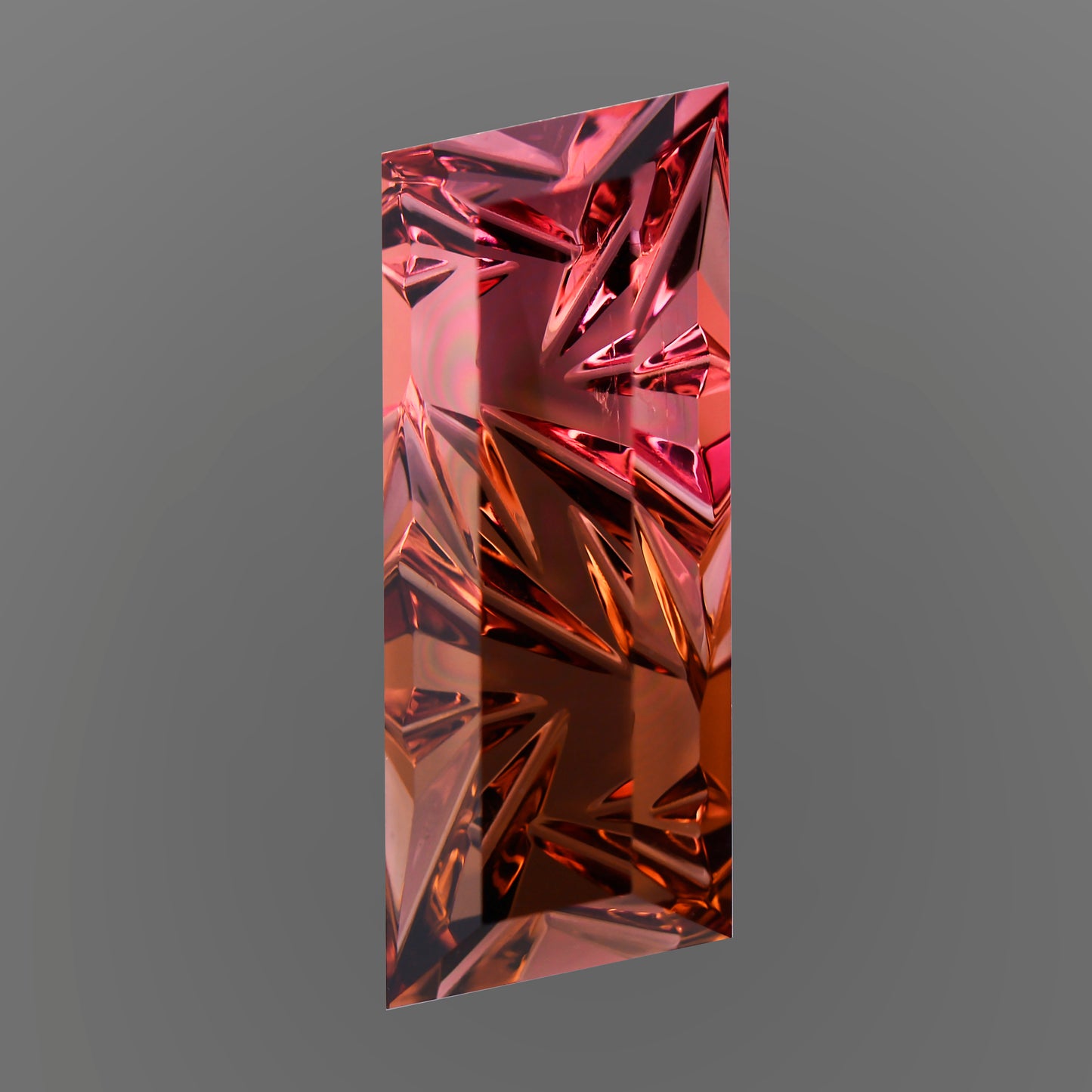 Tourmaline, 7.79 cts., 19.2 x 7.3 mm, Fantasy Bar, Red, Brazil, Natural