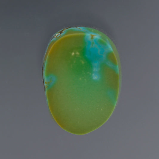 Turquoise, 2.85 cts., 10.8 x 8.2 mm, Freeform Cabochon, Green, Blue, Nevada, Stabilized