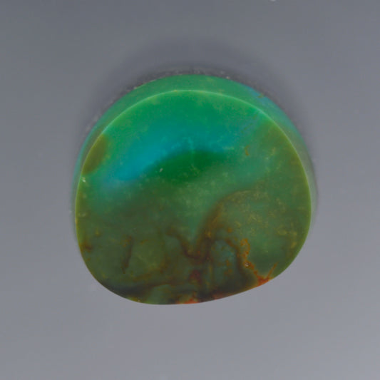 Turquoise, 5.18 cts., 11.6 x 10.6 mm, Freeform Cabochon, Blue, Green, Nevada, Stabilized