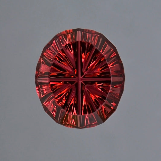 Umba Garnet, 1.88 cts., 8.3x7.5 mm., Fantasy Oval, Red, Tanzania, Natural