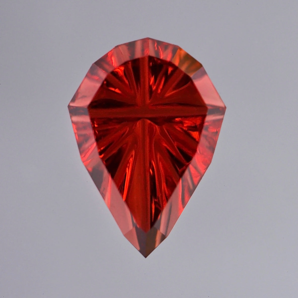 Umba Garnet, 2.50 cts., 10.8x7.8 mm., Pear Fantasy, Red, Tanzania, Natural